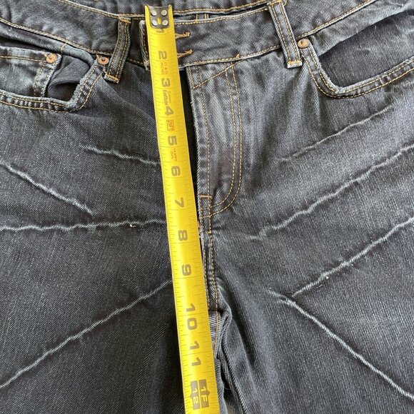 Seven 7 Denim Jeans Distressed Wide Leg Dark Wash Artsy Women's Size 16 (D7) - Picture 6 of 13